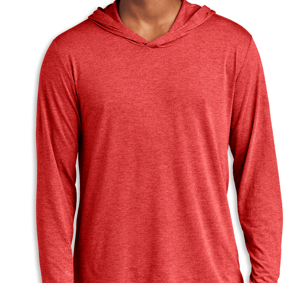 District Perfect Tri-Blend Hooded Long Sleeve T-shirt-default