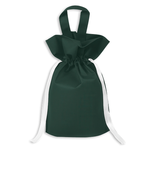 Goodie Drop Recycled Non-Woven Gift Sack in FOREST GREEN