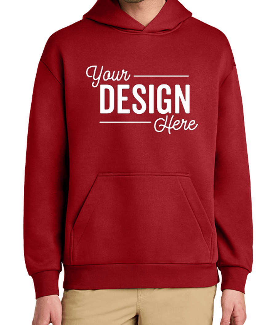 District V.I.T. Heavyweight Fleece Pullover Hoodie in Classic Red