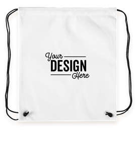Promotional Non-Woven Drawstring Bag - Color: White