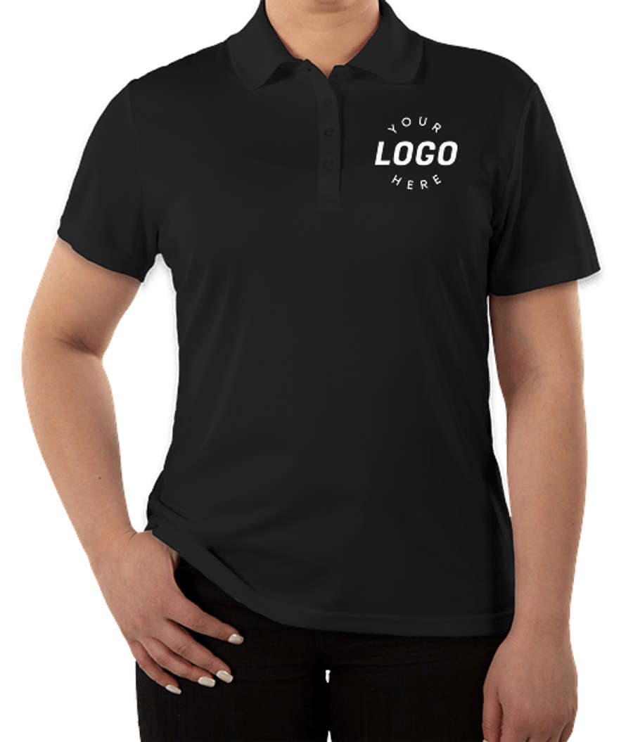 Core 365 Women's Performance Pique Polo - Printed in Black