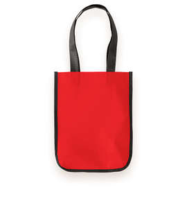 Small Laminated Shopper Tote Bag - Color: Red