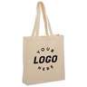 Tall Gusseted 100% Cotton Shopper Tote Bag
