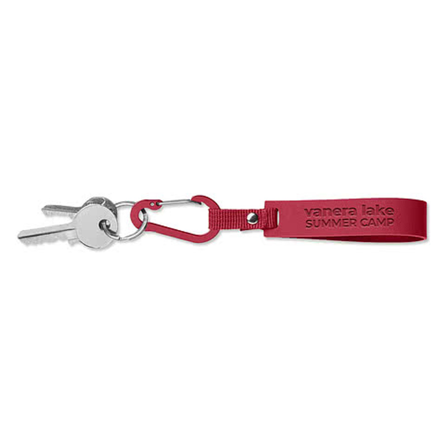 Debossed Core 365 Loop Keychain with Carabiner in Acid Green