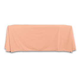 Full Color 6' Poplin Throw Tablecloth - Color: Peach