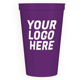 22 oz. Plastic Stadium Cup - Color: Purple