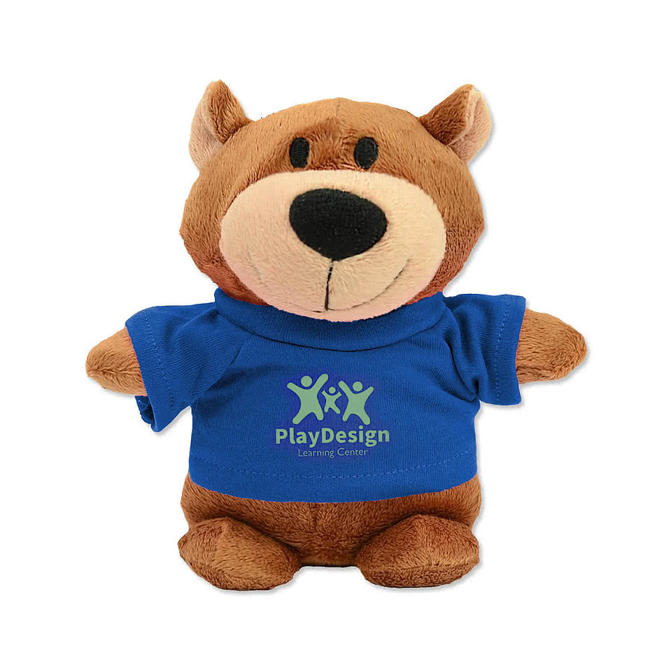 Full Color Bean Bag Buddies 6" Bear Plush Animal