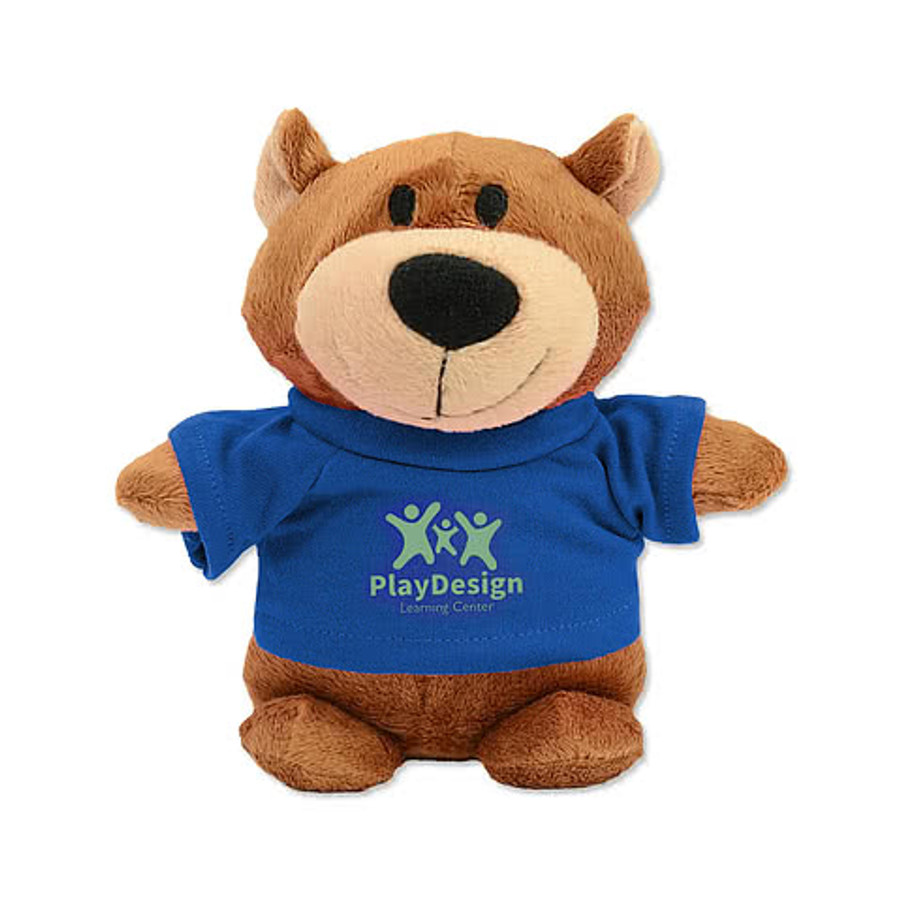 Full Color Bean Bag Buddies 6" Bear Plush Animal in Red