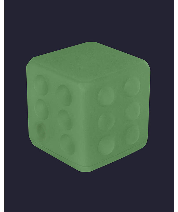 Glow in the Dark Push Pop Bubble Cube Fidget Sensory Toy