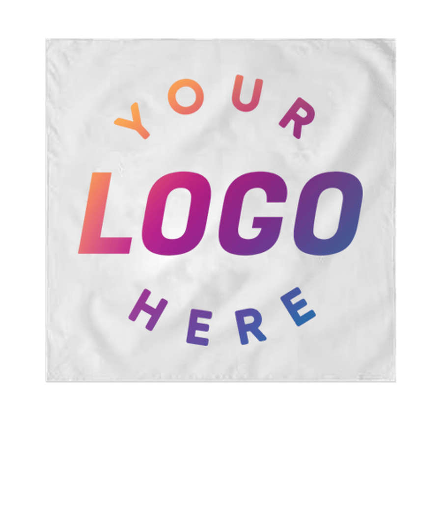 Full Color 19" x 19" Dog Bandana in White