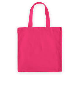 Medium Midweight 100% Cotton Canvas Tote Bag - Color: Hot Pink