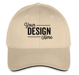 Port & Company Sandwich Bill Hat - Color: Stone / Black