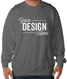 Hanes Ultimate Heavyweight Crewneck Sweatshirt - Color: Charcoal Heather