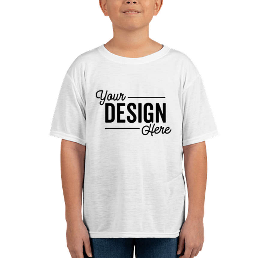 Gildan Youth Soft Jersey Performance Shirt in White