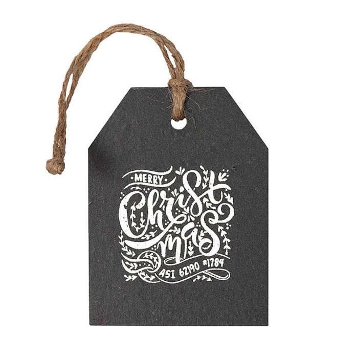 Gift Tag Slate Ornament