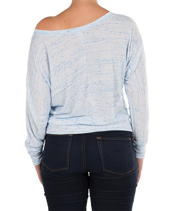 Bella + Canvas Women's Flowy Long Sleeve Off Shoulder T-shirt