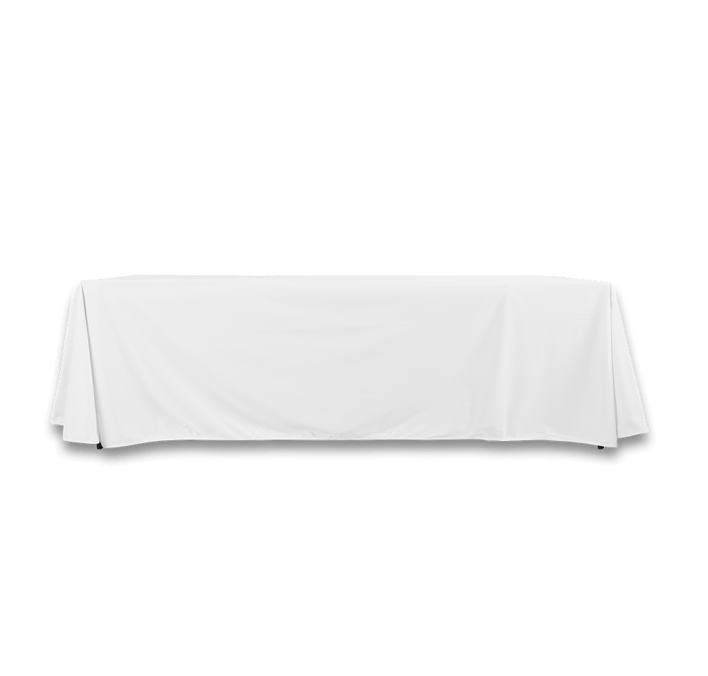 Full Color 8' Promotional Open-Back Throw Tablecloth-default