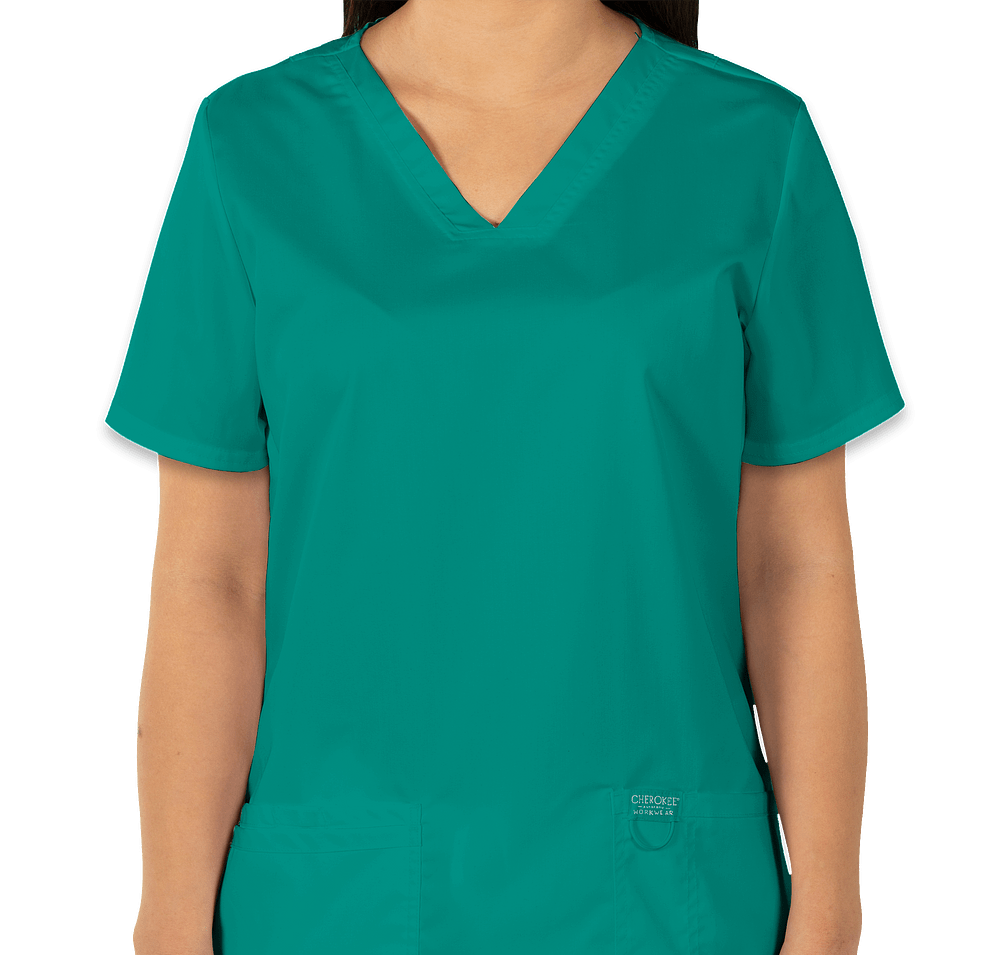 Cherokee Workwear Revolution Women's V-Neck Scrub Top - Printed-default
