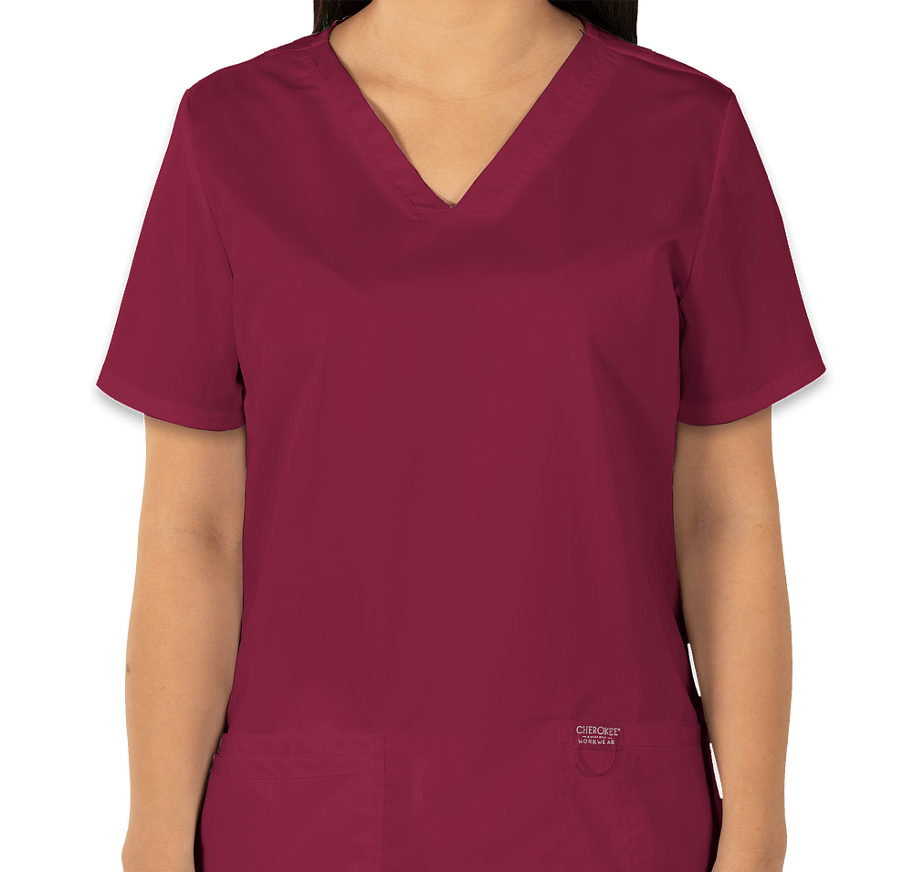 Cherokee Workwear Revolution Women's V-Neck Scrub Top - Printed-default