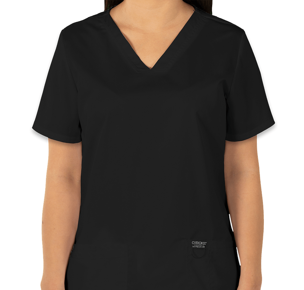 Cherokee Workwear Revolution Women's V-Neck Scrub Top - Embroidered-default