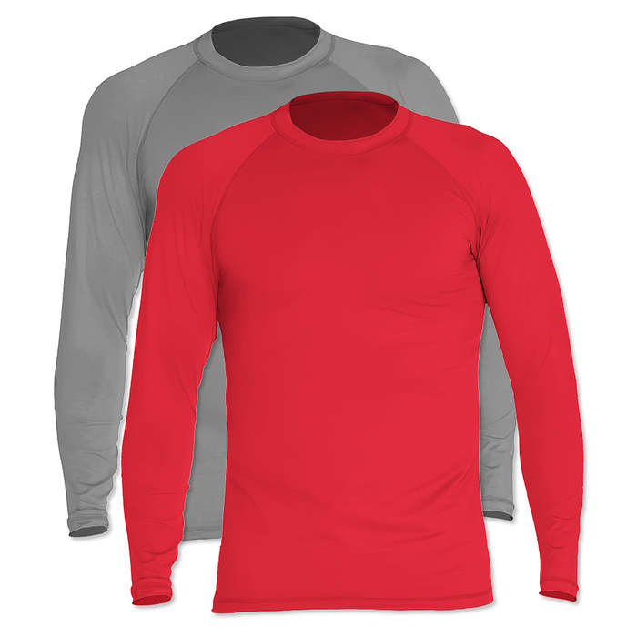 Wet Effect Long Sleeve Rash Guard Shirt