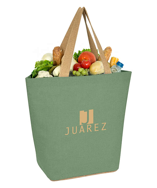 Marketplace Jute Tote Bag