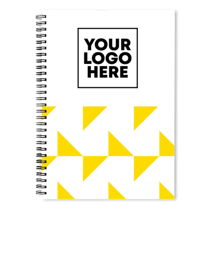 Triangles JournalBooks ® Spiral Notebook in Yellow