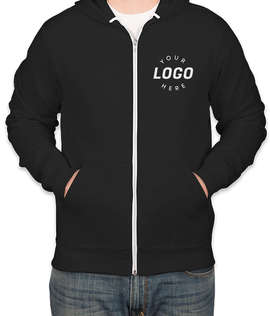 Embroidered Bella + Canvas Ultra Soft Zip Hoodie - Color: Black