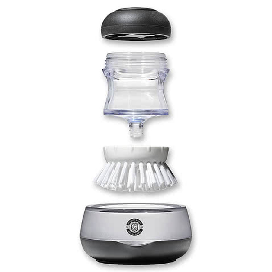 OXO Good Grips Soap Dispenser Palm Brush Set in Black