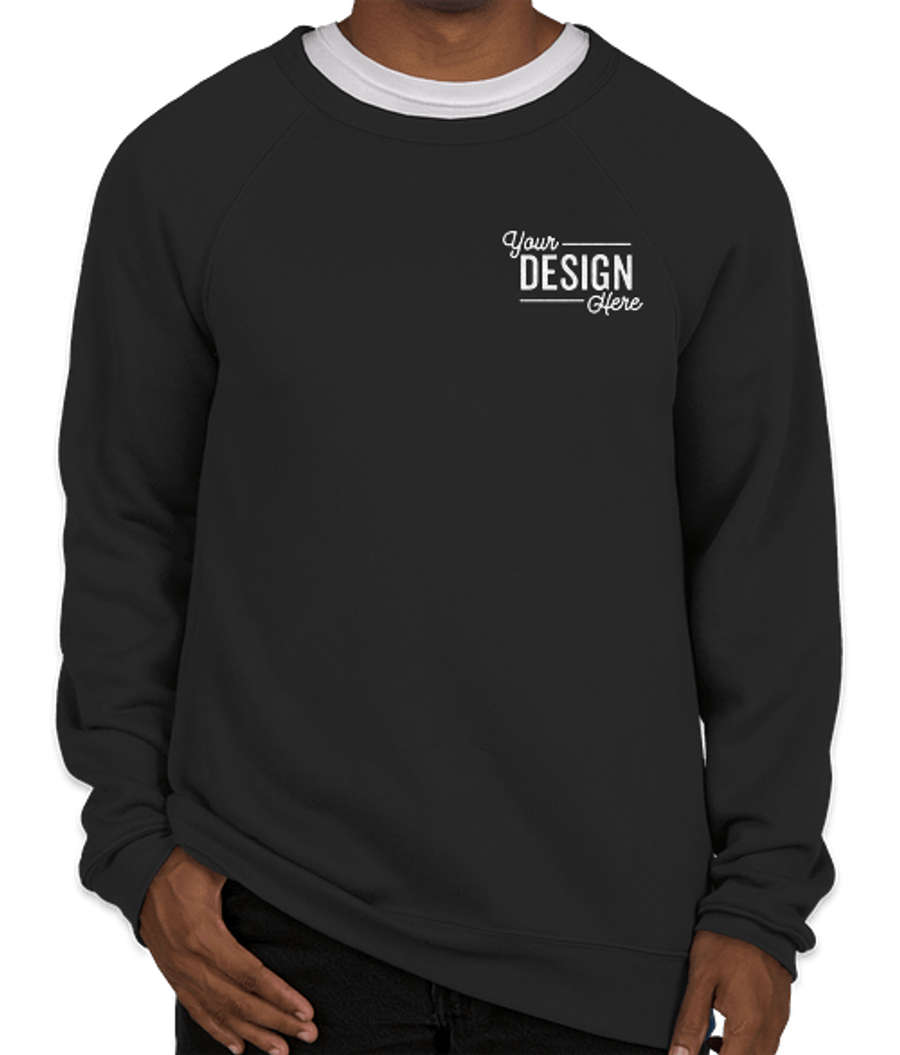 Embroidered Bella + Canvas Ultra Soft Crewneck Sweatshirt in Vintage Black