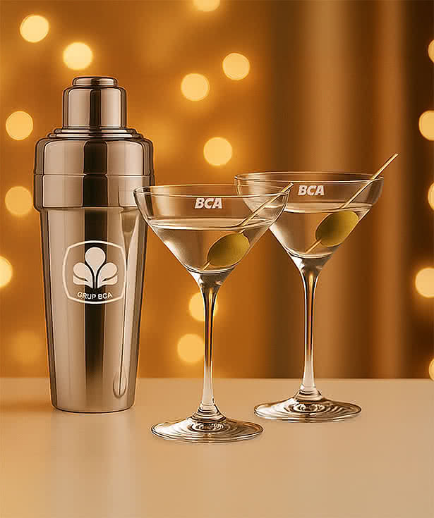 Laser Engraved Milano Stainless Steel Cocktail Shaker