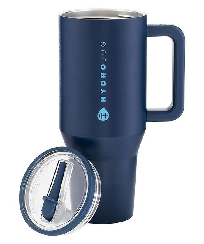 HydroJug Tumbler 40 Oz - Couleur Crème - Acier Inoxydable - Isotherme Avec Paille Et Couvercle - Neuf