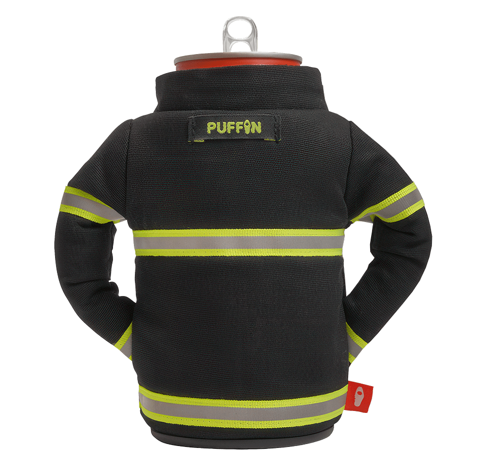 Full Color Puffin Drinkware Backdraft Firefighter Jacket Can Cooler-default