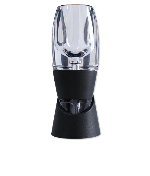 Acrylic Wine Decanter with Stand in Clear/Black