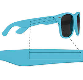 Matte Malibu Sunglasses - Color: Light Blue