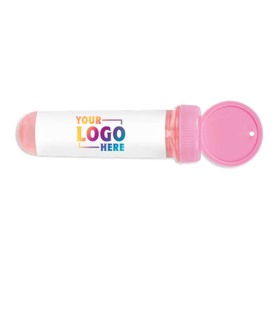 Full Color 1 oz. Tube Bubble Dispenser in Pink