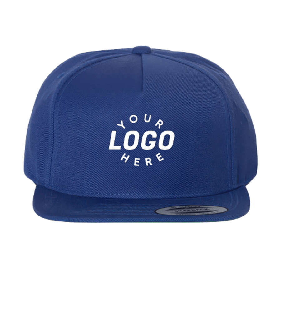 Yupoong Premium Five Panel Snapback Baseball Hat in Royal