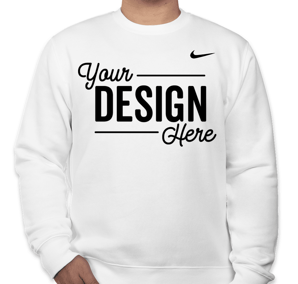 Custom Nike Club Fleece Crewneck Sweatshirt - Design