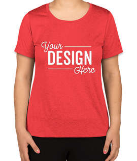 Sport-Tek Women's Heather Contender Performance Shirt - Color: Scarlet Heather