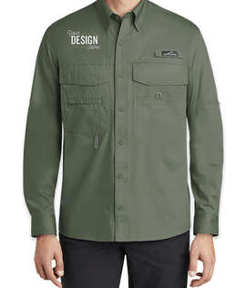 Eddie Bauer Long Sleeve Fishing Shirt - Color: Seagrass Green