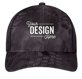Port Authority Performance Camo Trucker Hat - Color: Kryptek Typhon / Black