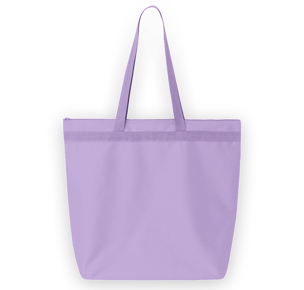 Large Recycled Poly Zippered Tote Bag-default