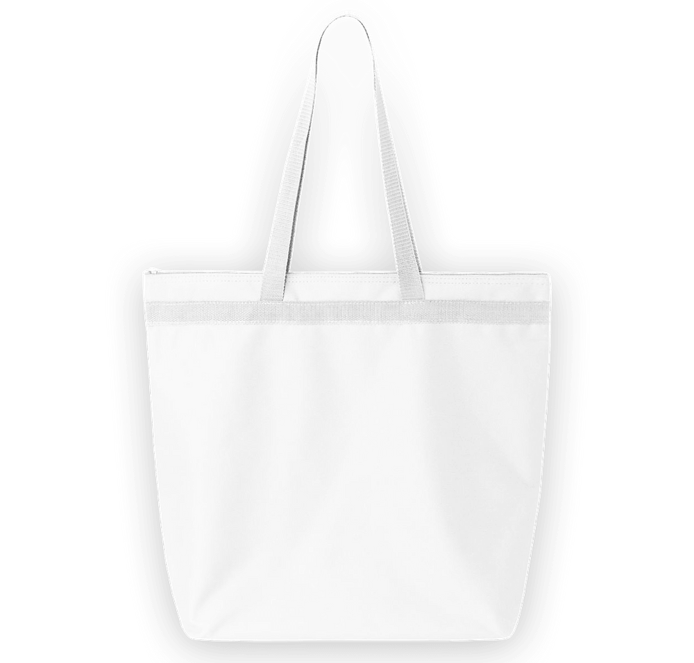 Large Recycled Poly Zippered Tote Bag-default