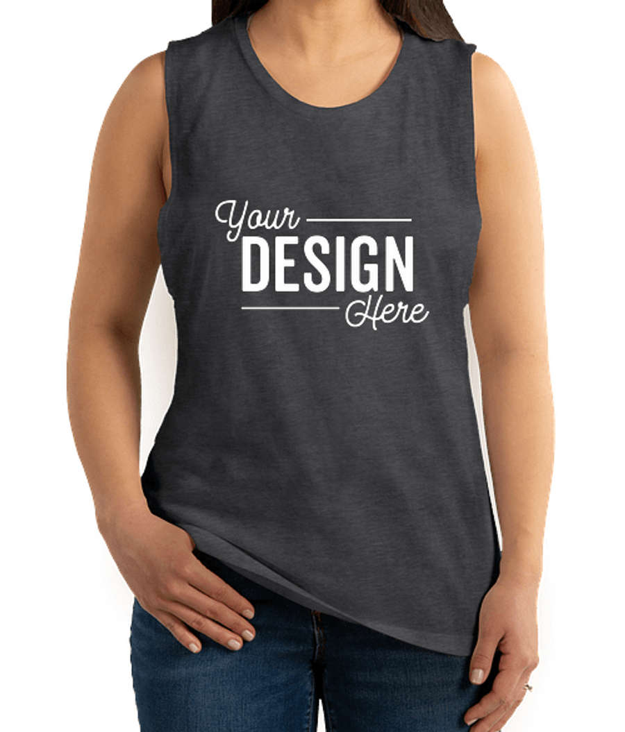 Next Level Women's Slim Fit Festival Muscle Tank in Antique Denim