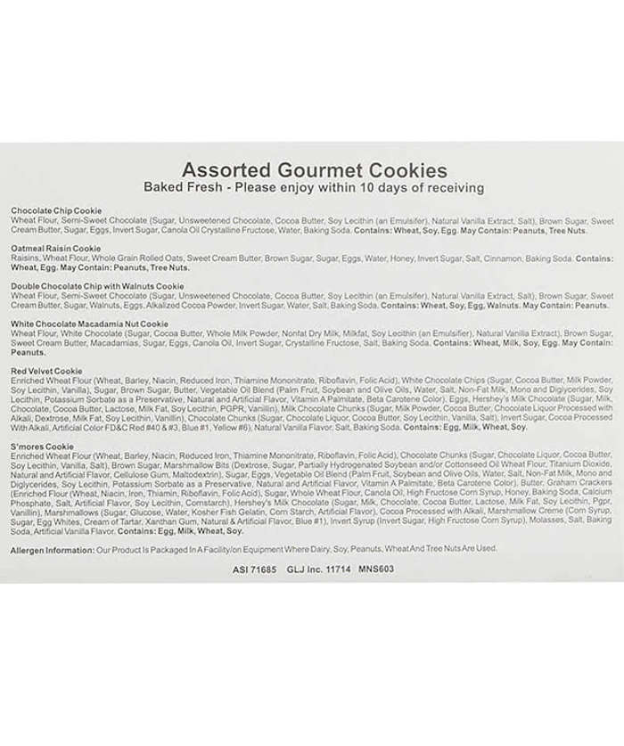 Full Color Assorted Gourmet 24 Cookie Tin