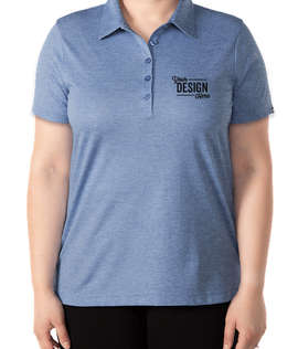 TravisMathew Women's Oceanside Heather Performance Polo - Color: Classic Blue Heather