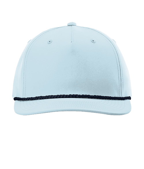 Richardson Five-Panel Classic Rope Baseball Hat - Printed in Soft Blue / Navy
