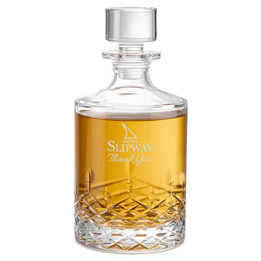 Laser Etched 28 oz. Templeton Decanter with Lid in Clear