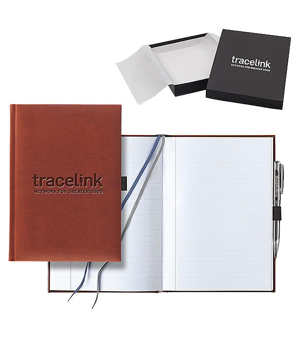 Castelli Debossed Tucson Grande Lined Hard Cover Notebook Gift Set