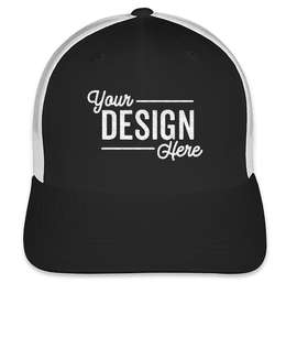 Yupoong Retro Trucker Hat - Color: Black / White